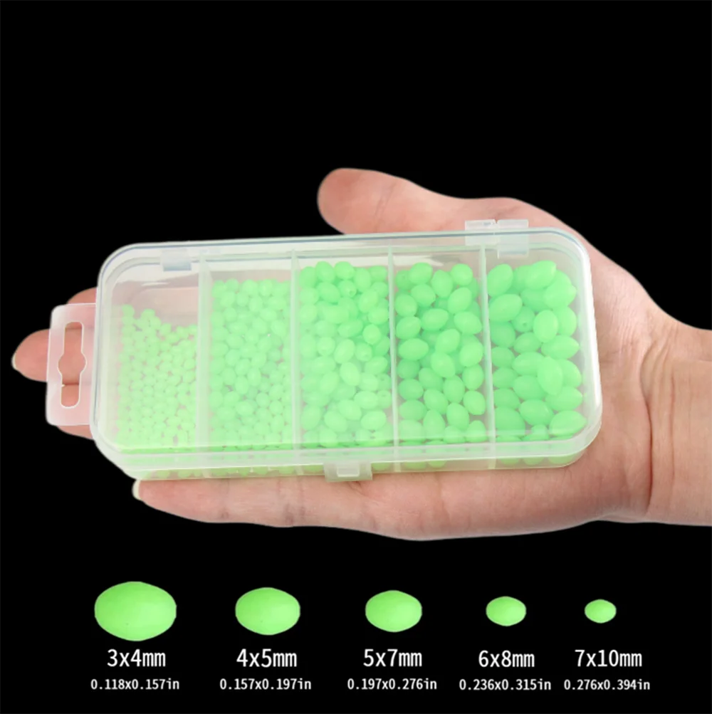 Fishing Lure Soft Plastic - B 375Pcs/Set Night Luminous Fishing Hard