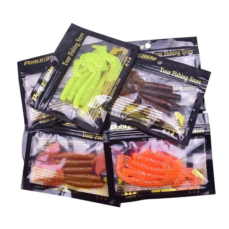 5pcs/Lot Worm Curly Soft Bait  - Fishing Lure Swimbait 评论和价格