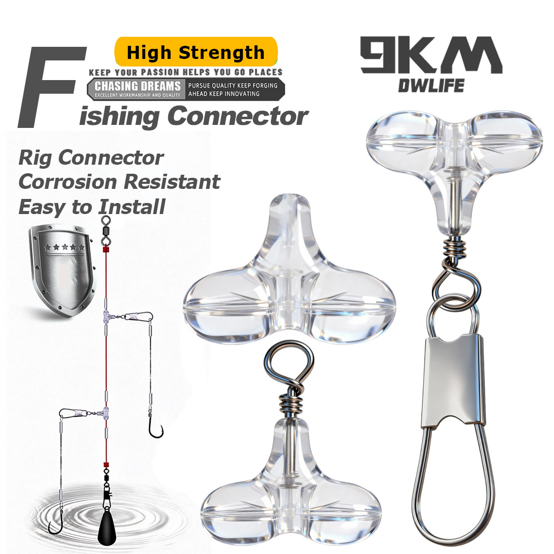 9KM T Shape Fishing Cross Bead - Fishing Lure Accessories 评论和价格