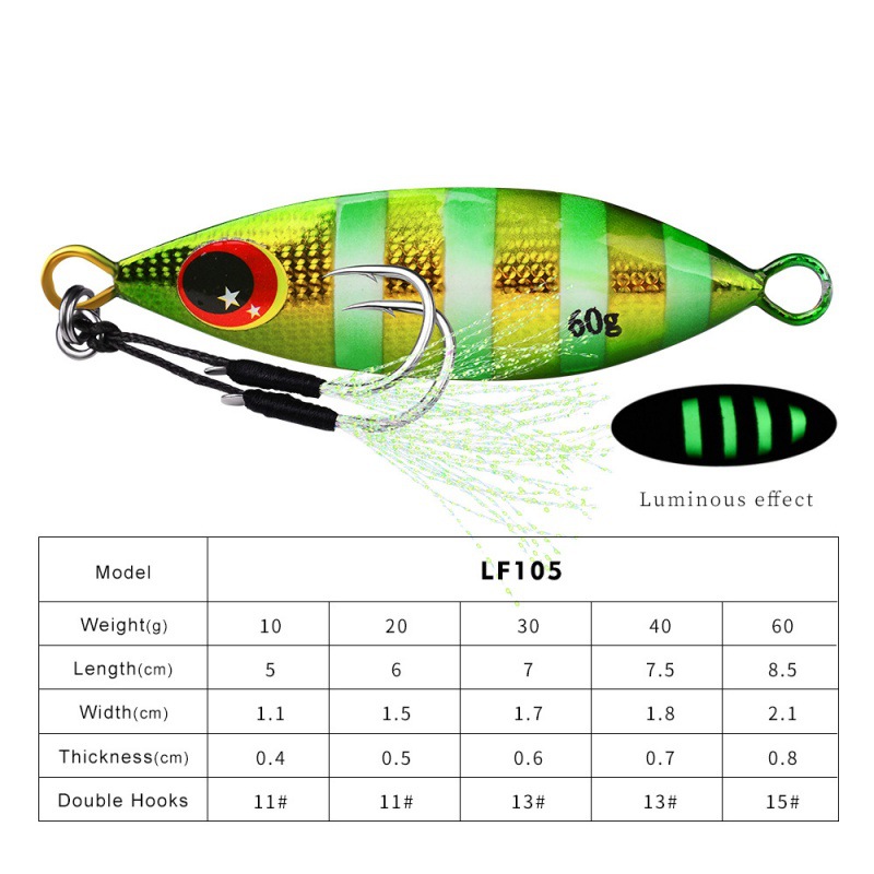 Metal Slow Jig Lure Hard Artif - Fishing Lure Buzzbait 评论和价格
