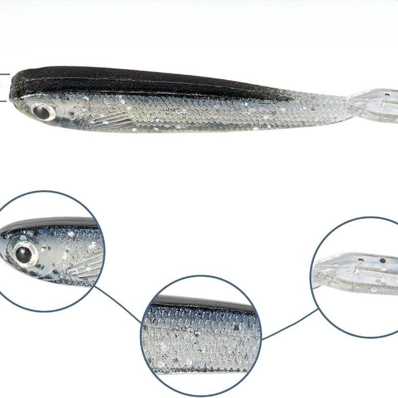 10/20/30Pcs Split Tail Minnow  - Fishing Lure Soft Plastic 评论和价格