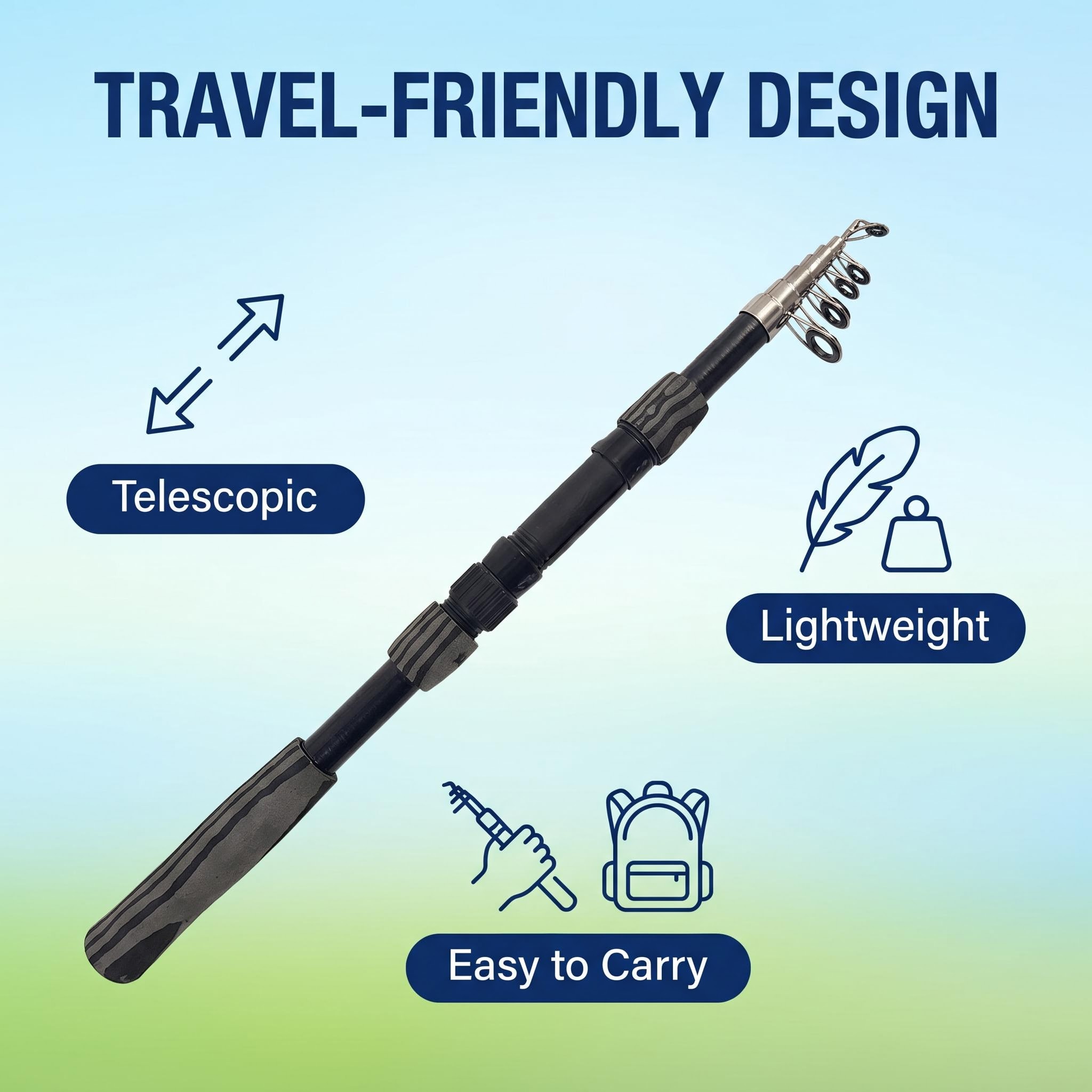Portable Telescopic Fishing Ro - Fishing Lure Spinner 评论和价格