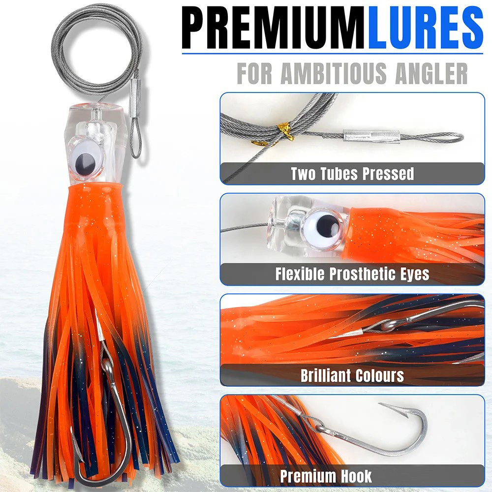 6Pcs Saltwater Tolling Lures S - Fishing Lure Buzzbait 评论和价格