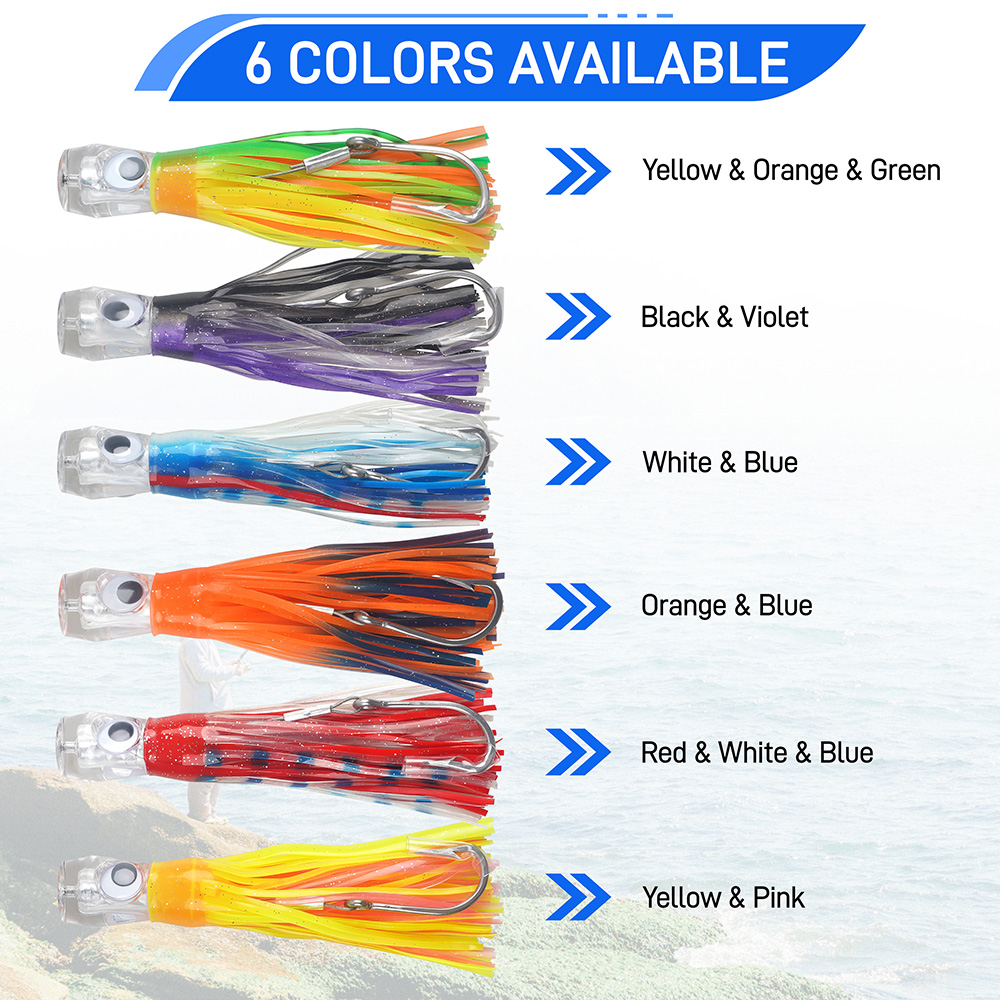 6Pcs Saltwater Tolling Lures S - Fishing Lure Buzzbait 评论和价格