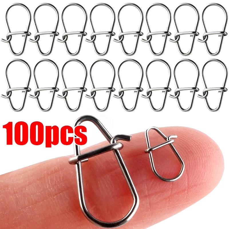 100PCS Stainless Steel Fishing - Fishing Lure Accessories 评论和价格