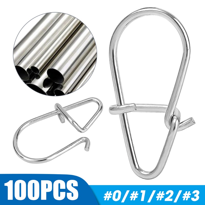 100PCS Stainless Steel Fishing - Fishing Lure Accessories 评论和价格